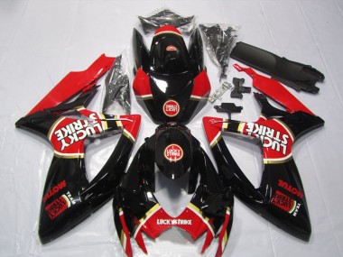 Noir Rouge Lucky Strike Motul Carénage Suzuki GSXR 600 K6 06-07