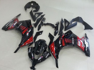 Noir Rouge Monster Carénage Kawasaki ZX 300R 13-16