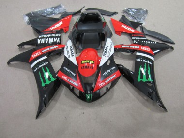 Noir Rouge Motul Carénage Yamaha R1 02-03