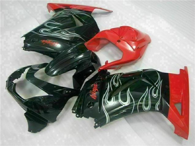 Noir Rouge Ninja Carénage Kawasaki EX250 08-12 Noir Rouge Ninja Carénage Kawasaki EX250 08-12