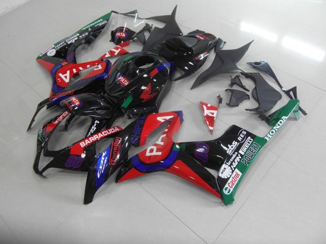 Noir Rouge Pata Carénage Honda CBR 600 RR 07-08 Noir Rouge Pata Carénage Honda CBR 600 RR 07-08