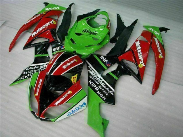 Noir Rouge Vert card Carénage Kawasaki ZX6R 09-12