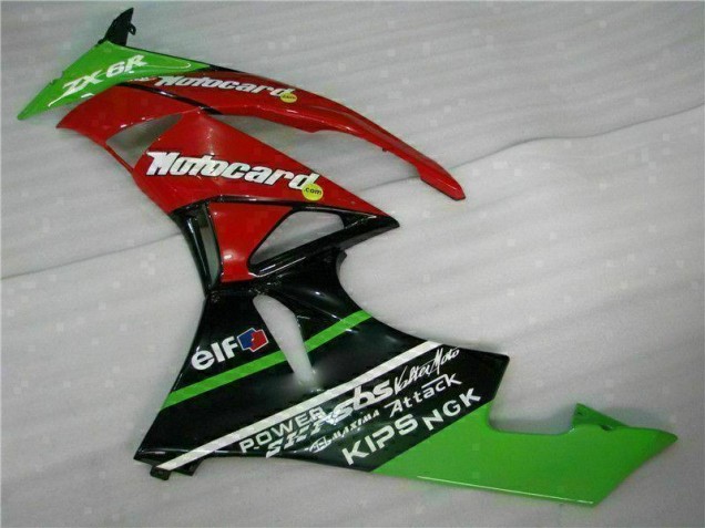 Noir Rouge Vert card Carénage Kawasaki ZX6R 09-12