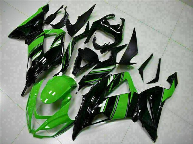 Noir Vert Carénage Kawasaki ZX6R 13-18 Noir Vert Carénage Kawasaki ZX6R 13-18
