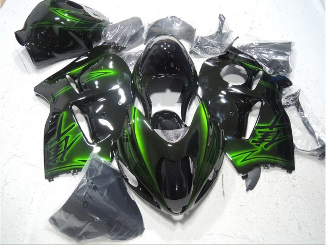 Noir Vert Carénage Suzuki GSXR 1300 Hayabusa 96-07 Noir Vert Carénage Suzuki GSXR 1300 Hayabusa 96-07