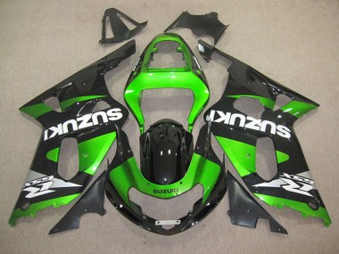 Noir Vert Carénage Suzuki GSXR 600 K1 K2 K3 01-03