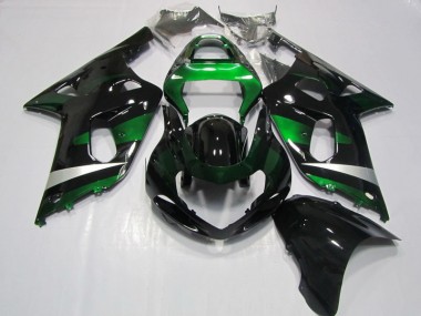 Noir Vert Carénage Suzuki GSXR 750 K1 K2 K3 01-03