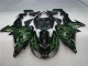 Noir Vert Flamme Carénage Kawasaki ZX10R 06-07 Noir Vert Flamme Carénage Kawasaki ZX10R 06-07