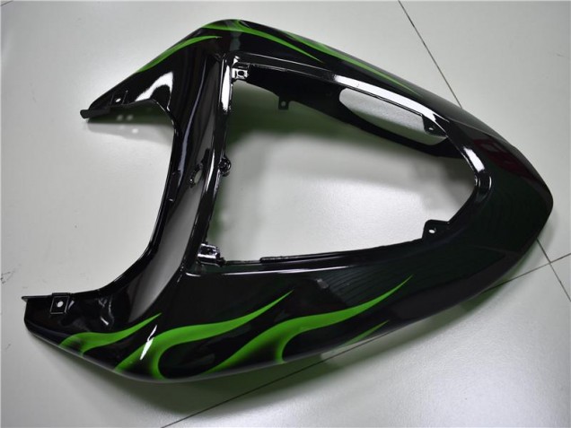 Noir Vert Flamme Carénage Kawasaki ZX10R 06-07 Noir Vert Flamme Carénage Kawasaki ZX10R 06-07