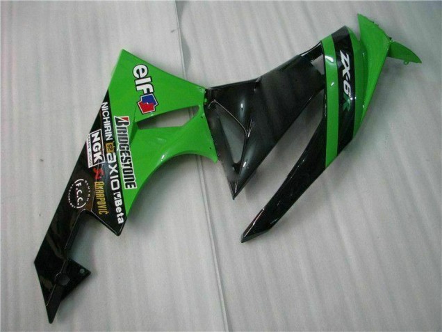 Noir Vert Kit Carénages Kawasaki ZX6R 09-12 Noir Vert Kit Carénages Kawasaki ZX6R 09-12