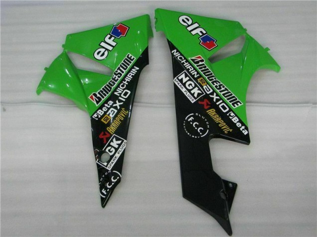 Noir Vert Kit Carénages Kawasaki ZX6R 09-12 Noir Vert Kit Carénages Kawasaki ZX6R 09-12