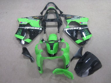 Noir Vert Monster Carénage Kawasaki ZX6R 00-02