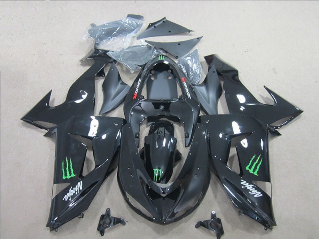 Noir Vert Monster Ninja Carénage Kawasaki ZX10R 06-07 Noir Vert Monster Ninja Carénage Kawasaki ZX10R 06-07
