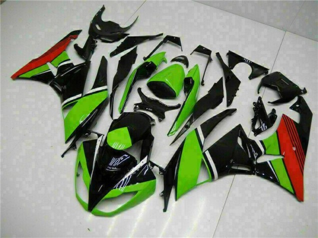 Noir Vert Rouge Carénage Kawasaki ZX6R 09-12 Noir Vert Rouge Carénage Kawasaki ZX6R 09-12