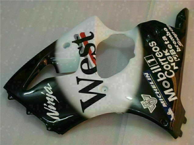 Noir West Ninja Carénage Kawasaki ZX6R 00-02 Noir West Ninja Carénage Kawasaki ZX6R 00-02