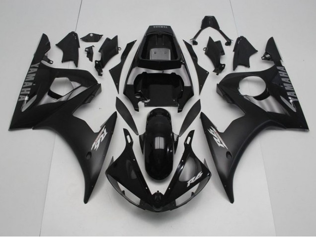 Noir avec Argent Décalque Carénage Yamaha R6 03-05 Noir avec Argent Décalque Carénage Yamaha R6 03-05