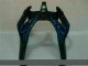 Noir avec Bleu Flamme Carénage Kawasaki ZX6R 00-02 Noir avec Bleu Flamme Carénage Kawasaki ZX6R 00-02