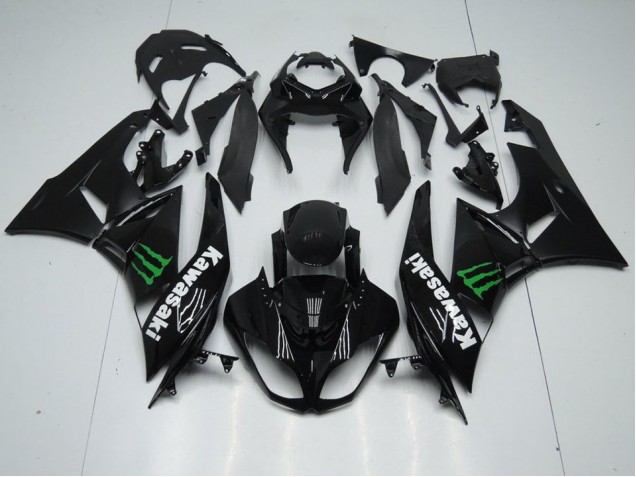 Noir avec Monster Carénage Kawasaki ZX6R 09-12 Noir avec Monster Carénage Kawasaki ZX6R 09-12