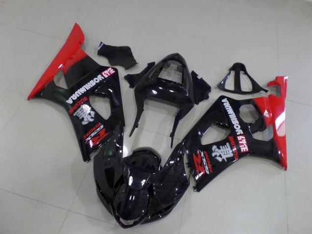 Noir et Rouge Carénage Suzuki GSXR 1000 K3 03-04 Noir et Rouge Carénage Suzuki GSXR 1000 K3 03-04