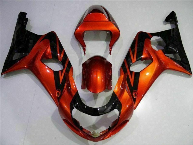 Orange Noir Carénage Suzuki GSXR 1000 K1 00-02 Orange Noir Carénage Suzuki GSXR 1000 K1 00-02