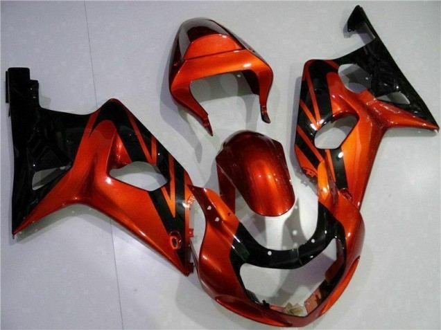 Orange Noir Carénage Suzuki GSXR 1000 K1 00-02 Orange Noir Carénage Suzuki GSXR 1000 K1 00-02