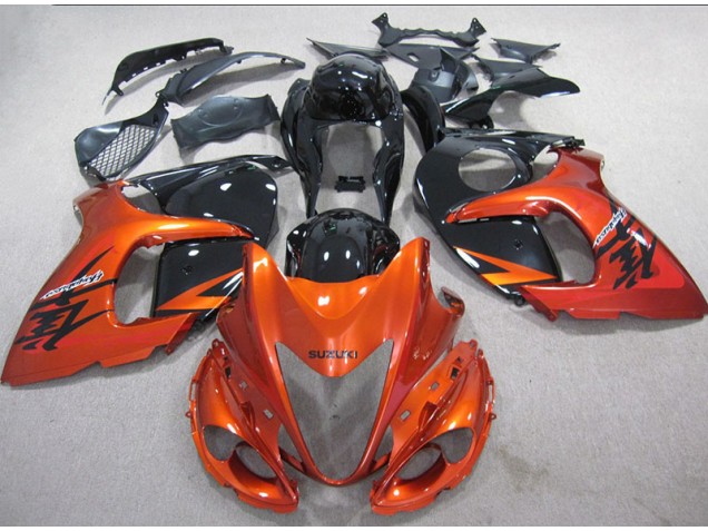 Orange Noir Carénage Suzuki GSXR 1300 Hayabusa 08-19 Orange Noir Carénage Suzuki GSXR 1300 Hayabusa 08-19