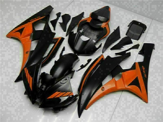 Orange Noir Carénage Yamaha R6 06-07 Orange Noir Carénage Yamaha R6 06-07