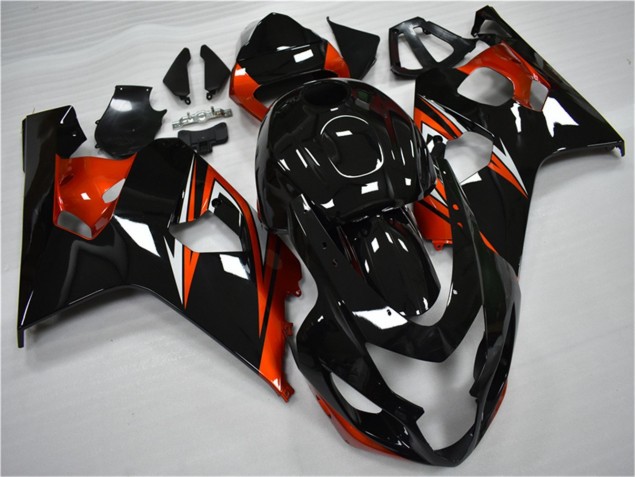 Orange Noir Carénages Suzuki GSXR 600 / 750 K4 04-05 Orange Noir Carénages Suzuki GSXR 600 / 750 K4 04-05