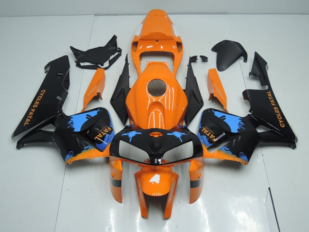 Orange Noir Kit Carénages Complet Honda CBR 600 RR 05-06 Orange Noir Kit Carénages Complet Honda CBR 600 RR 05-06