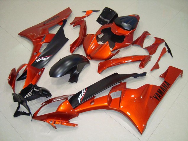 Orange Noir Mat Carénage Yamaha R6 06-07