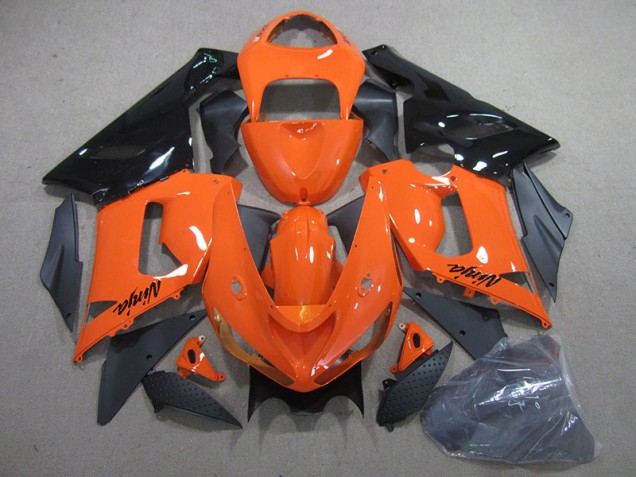 Orange Noir Ninja Carrosserie Kawasaki ZX6R 05-06 Orange Noir Ninja Carrosserie Kawasaki ZX6R 05-06