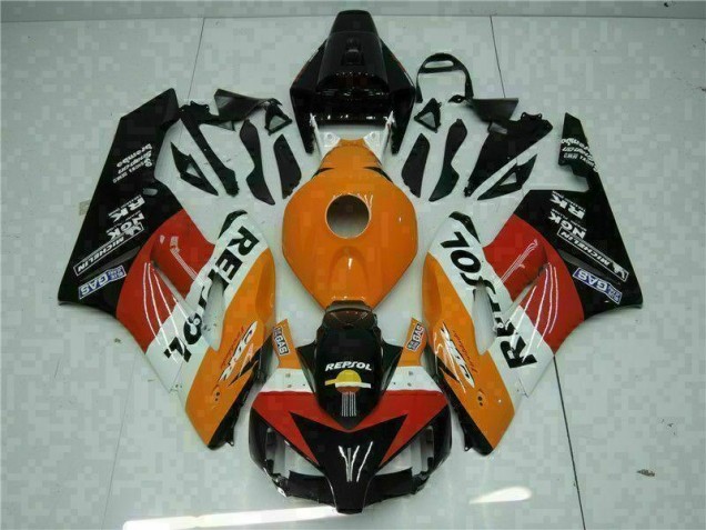 Orange Noir Repsol Carénage Honda CBR 1000 RR 04-05 Orange Noir Repsol Carénage Honda CBR 1000 RR 04-05