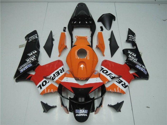 Orange Rouge Noir Repsol Carénage Honda CBR 600 RR 03-04 Orange Rouge Noir Repsol Carénage Honda CBR 600 RR 03-04