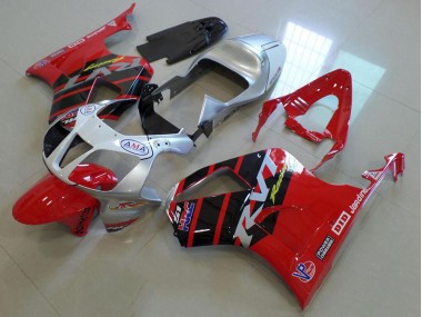 Rouge Argent Carénage Honda VTR 1000 00-06