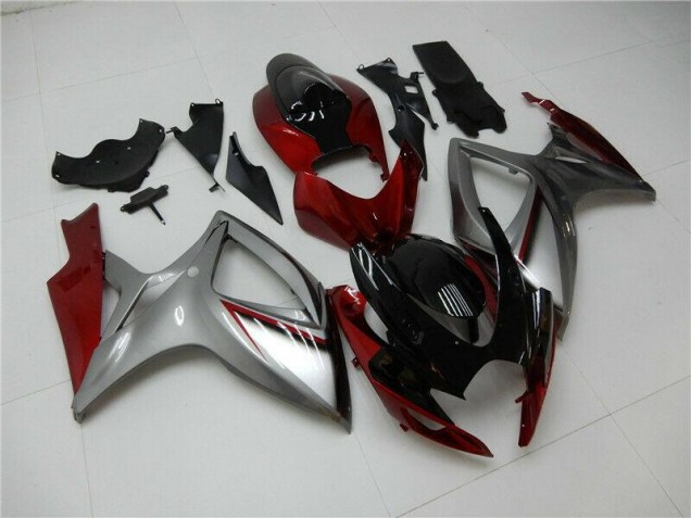 Rouge Argent Carénage Suzuki GSXR 600 / 750 K6 06-07 Rouge Argent Carénage Suzuki GSXR 600 / 750 K6 06-07