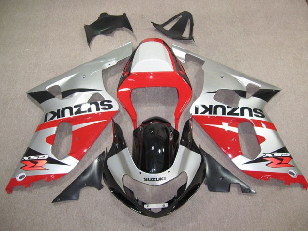 Rouge Argent Carénage Suzuki GSXR 600 K1 K2 K3 01-03 Rouge Argent Carénage Suzuki GSXR 600 K1 K2 K3 01-03