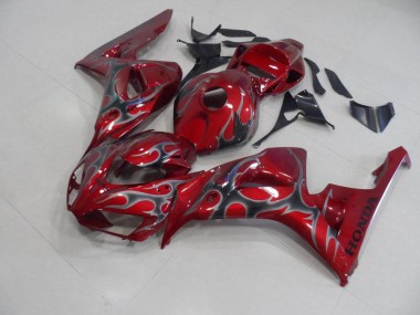 Rouge Argent Flamme Carénage Honda CBR 1000 RR 06-07