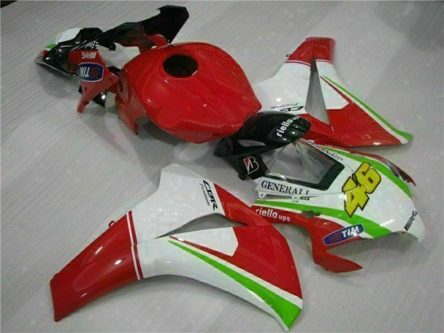 Rouge Blanc Carénage Honda CBR 1000 RR 08-11 Rouge Blanc Carénage Honda CBR 1000 RR 08-11