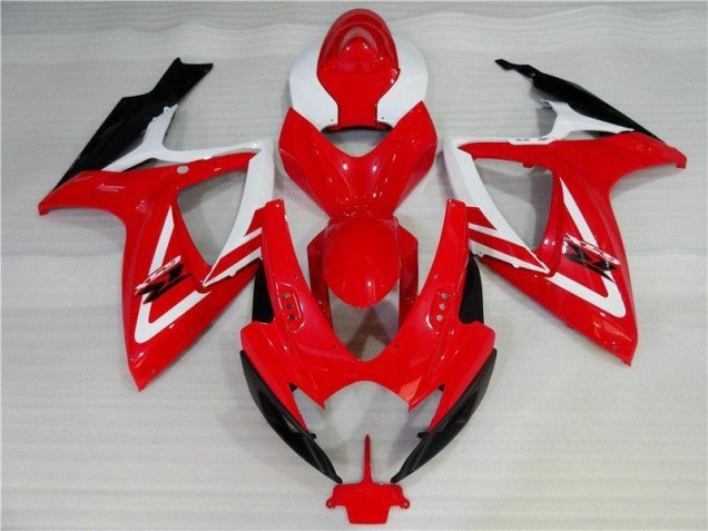 Rouge Blanc Carénage Suzuki GSXR 600 / 750 K6 06-07 Rouge Blanc Carénage Suzuki GSXR 600 / 750 K6 06-07