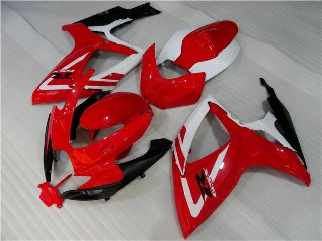 Rouge Blanc Carénage Suzuki GSXR 600 / 750 K6 06-07 Rouge Blanc Carénage Suzuki GSXR 600 / 750 K6 06-07