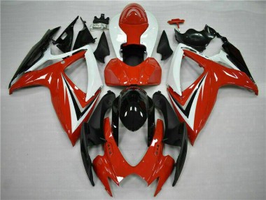 Rouge Blanc Carénages Suzuki GSXR 600 / 750 K6 06-07