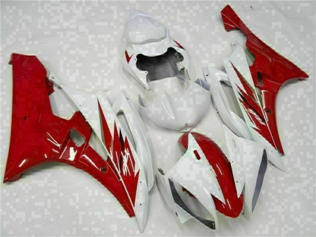 Rouge Blanc Carrosserie Yamaha R6 06-07 Rouge Blanc Carrosserie Yamaha R6 06-07