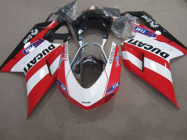 Rouge Blanc Generali Tim Carénage Ducati 1098 07-14
