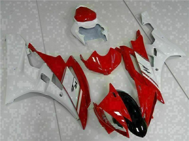 Rouge Blanc Kit Carénages Complet Yamaha R6 06-07 Rouge Blanc Kit Carénages Complet Yamaha R6 06-07