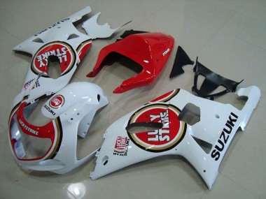 Rouge Blanc Lucky Strike Carénage Suzuki GSXR 750 K1 K2 K3 01-03
