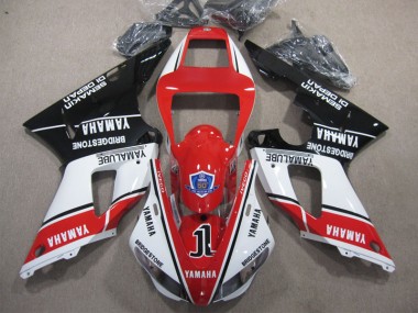 Rouge Blanc Noir 50 Carénage Yamaha R1 98-99