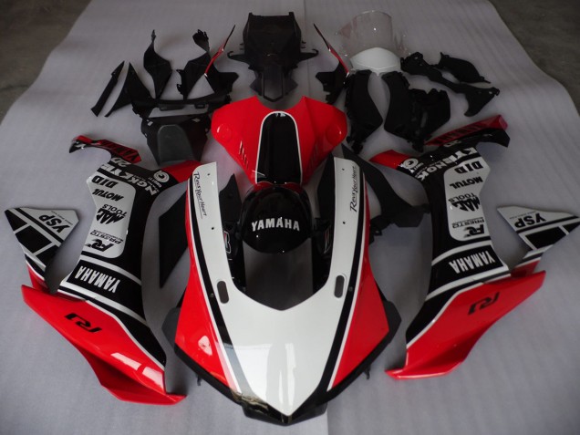 Rouge Blanc Noir Carénage Yamaha R1 15-19 Rouge Blanc Noir Carénage Yamaha R1 15-19