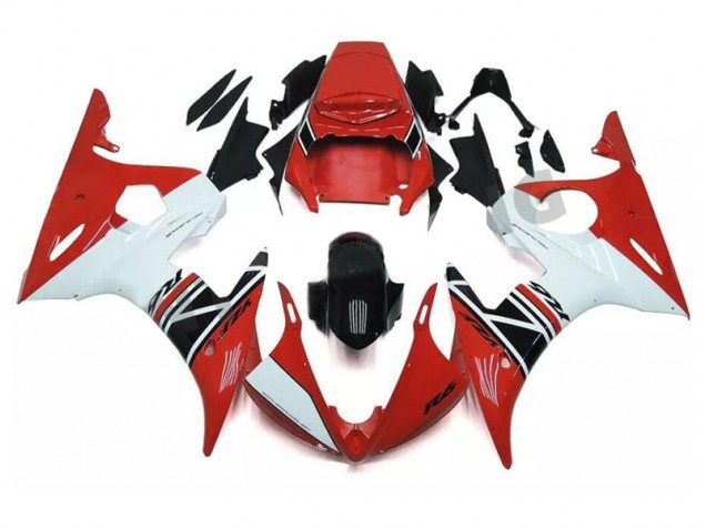 Rouge Blanc Noir Carénage Yamaha R6 03-05 Rouge Blanc Noir Carénage Yamaha R6 03-05