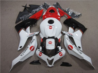 Rouge Blanc Noir Konica Minolta Carénage Honda CBR 600 RR 07-08