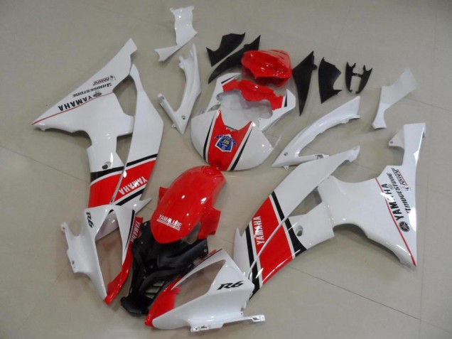 Rouge Blanc Style OEM Carénage Yamaha R6 08-16 Rouge Blanc Style OEM Carénage Yamaha R6 08-16